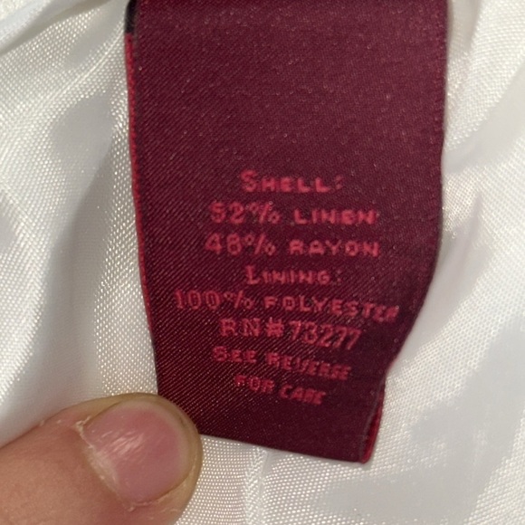 212 Collection Flat Front Linen Blend Trousers Classic Old Money Level - Picture 8 of 9